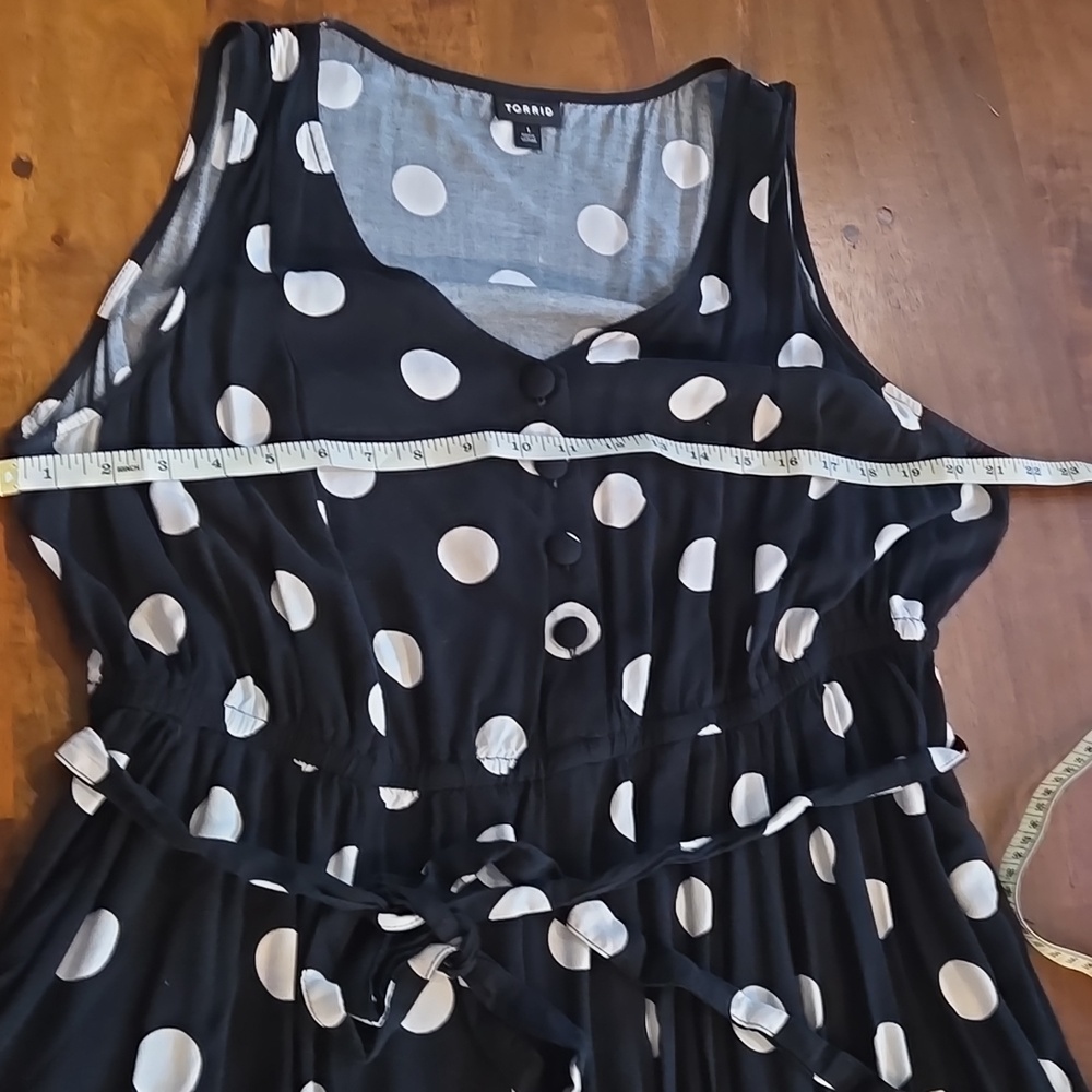 Torrid Black And White Polka Dot Midi Dress Size 1X - Picture 7 of 15